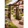 drevena pergola oblouk na rostliny