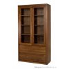 dřevěná buková knihovna, vitrína prosklená z masivního dřeva buk KW407 pacyg