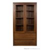 dřevěná buková knihovna, vitrína prosklená z masivního dřeva buk KW407 pacyg