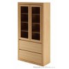 dřevěná buková knihovna, vitrína prosklená z masivního dřeva buk KW407 pacyg