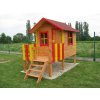 Zahradní dekorace – dřevěný dětský domek D2 se schůdky