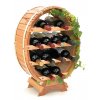 Dřevěný stojan na víno, soudek na víno na 12 lahví přírodní lakovaný Dandi