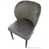 Dřevěná čalouněná jídelní židle SHELLY, samet šedý, černé nohy skladem
