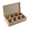 Dřevěná krabička na čaj 8 přihrádek H8 galanteriadrew