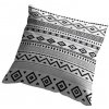 Povlak na polštář 45x45 bílý černý geometrický 4276 A detex