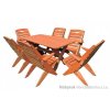 Dřevěný zahradní nábytek TOM  masivní zahradní set se stolem a židlemi