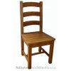 dřevěná rustikální stylová jídelní židle z masivního dřeva borovice Mexicana D24med/vosk euromeb