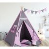 dětský stan Teepe TIPI WIGWAM šedá růžová s krajkou mixdre