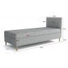 Čalouněná jednolůžková postel, gauč Enzo box spring pružina Bonnell Chojm