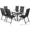zahradní nábytek hliníkový Ibiza Basic Black 6+1 homega