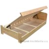 Dřevěná jednolůžková postel s úložným prostorem Rocky Chalupa