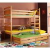 dřevěná patrová trojí postel z masivního dřeva borovice Fido meblano
