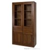 dřevěná buková knihovna, vitrína prosklená z masivního dřeva buk KW402 pacyg