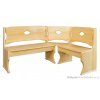 dřevěná rohová jídelní lavice z masivního dřeva borovice NR103 pacyg