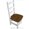dřevěná rustikální stylová jídelní židle z masivního dřeva borovice Mexicana SIL04bíla/dub euromeb