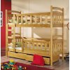 dřevěná patrová postel z masivního dřeva borovice Piotrus meblano