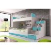 sestava nábytku moderní patrová postel z dřevotřísky Raj 2 karol