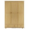 Dřevěná šatní skříň trojdveřová z masivního dřeva borovice SF121 Pacyg