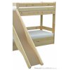 dřevěná patrová postel masivní se skluzavkou Frajda chalup