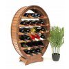 Dřevěný stojan na víno, soudek na víno na 24 lahví hnědý Dandi