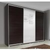 Moderní šatní skříň s posuvnými dvířky se zrcadlem Silver Maridex