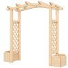 Dřevěná zahradní pergola s truhlíky