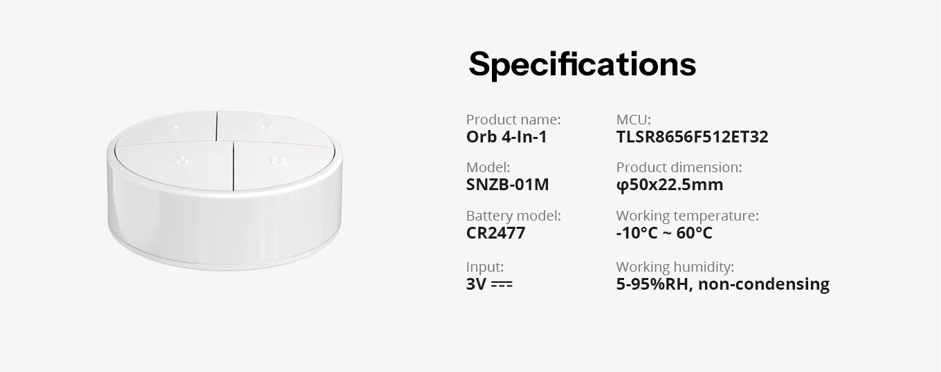 SONOFF SNZB-01M – technické parametry