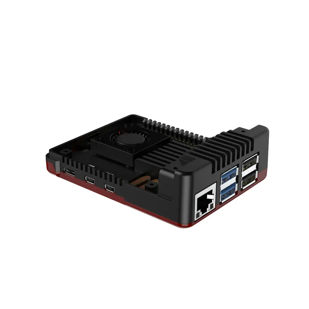 Detail chlazení Argon NEO 5 BRED a napojení na procesor Raspberry Pi 5