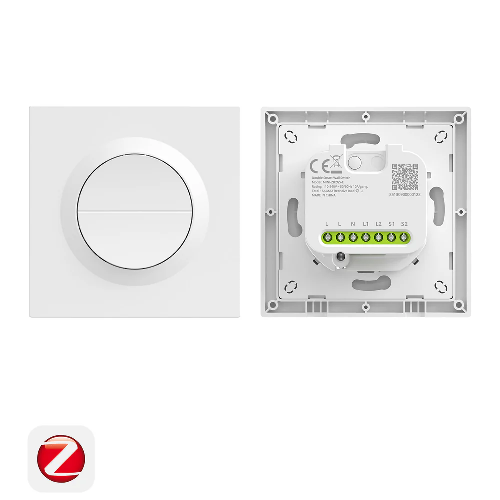 Sonoff Fusion Orb-ZBW2 (MINI-ZB2GS-E) – nástěnný dvoukanálový Zigbee spínač