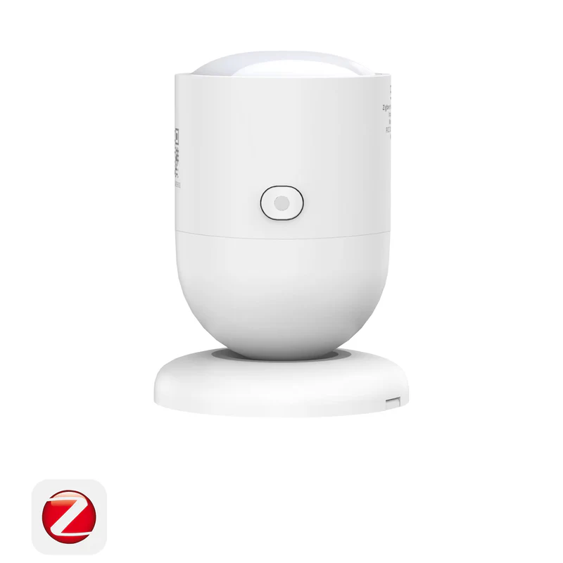 Senzor přítomnosti Sonoff SNZB-06P24 v bílém provedení na magnetické základně s ovládacím tlačítkem