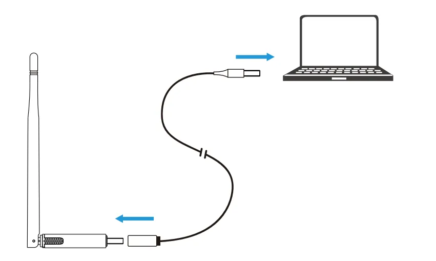 Detail USB konektoru donglu