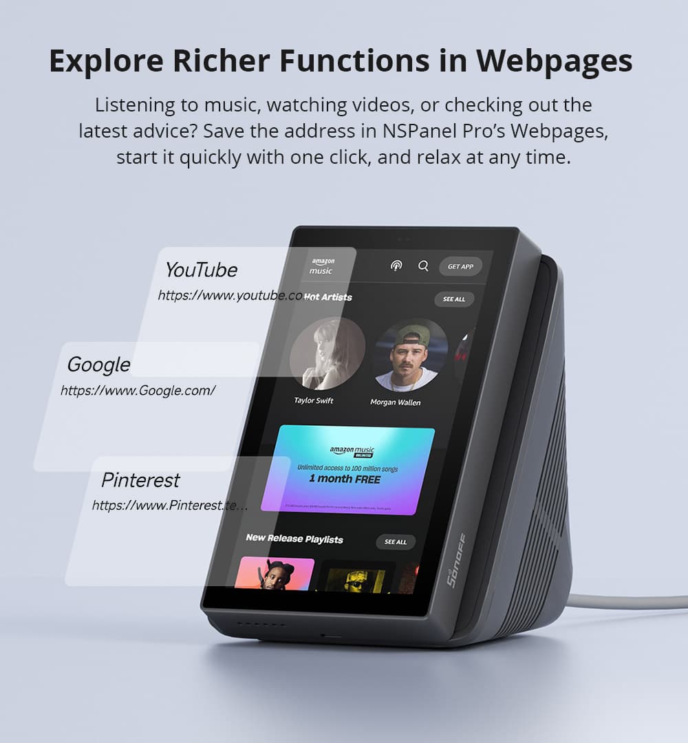 Sonoff NSPanel Pro 120 – zadní strana / svorky a přívod napájení