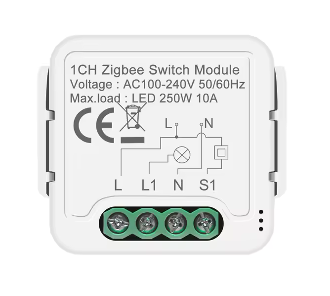 VAREO ZigBee MINI chytrý spínač 1CH – kompaktní provedení