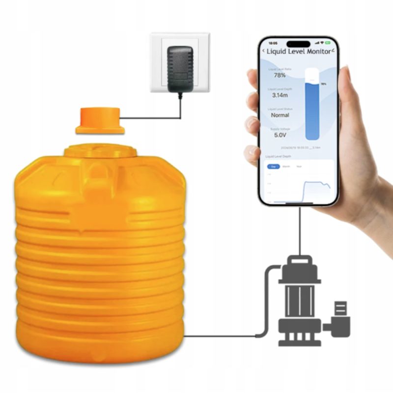 Schéma připojení senzoru hladiny VR-ME201W