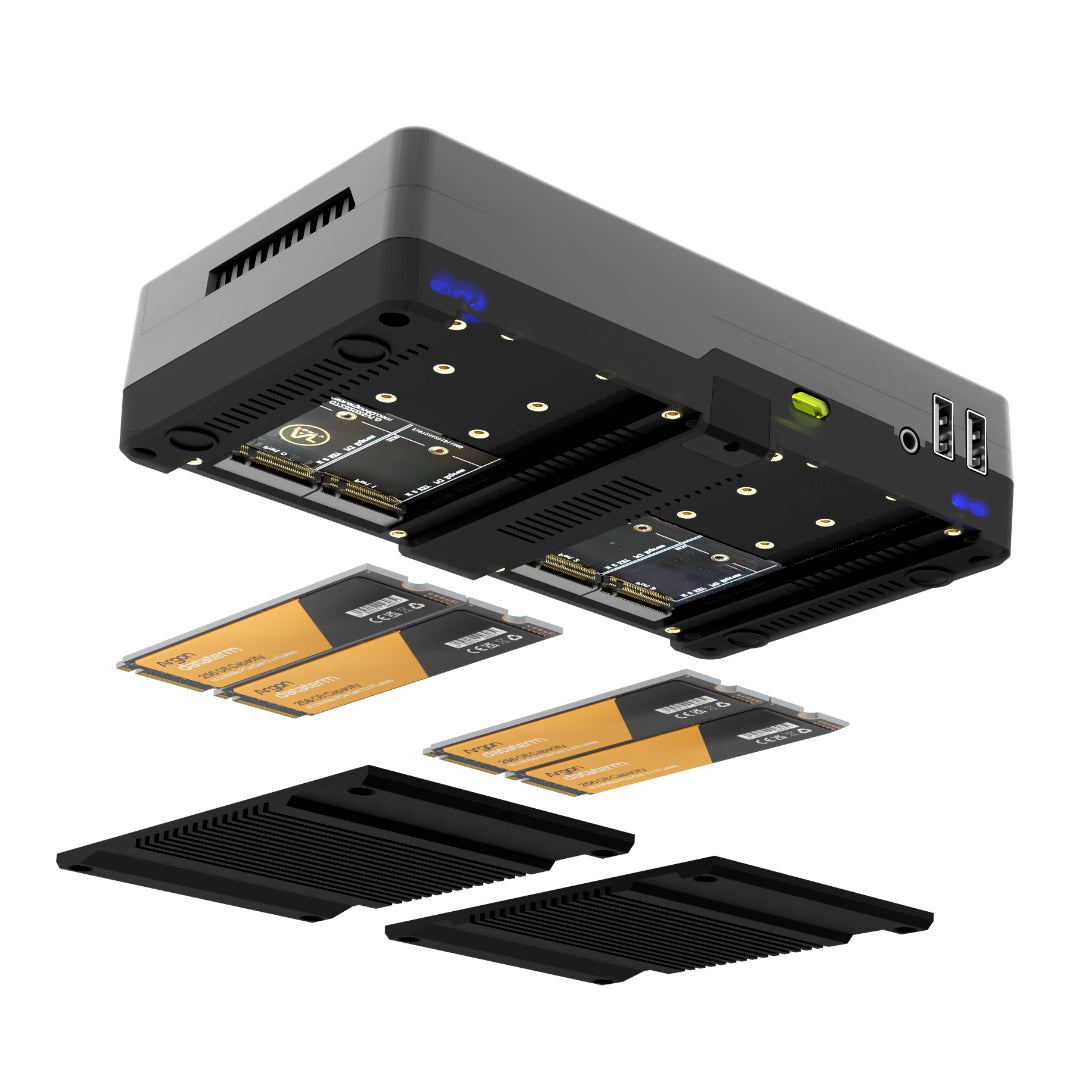 Argon ONE V5 Quad NVMe deska – osazení disků v praxi