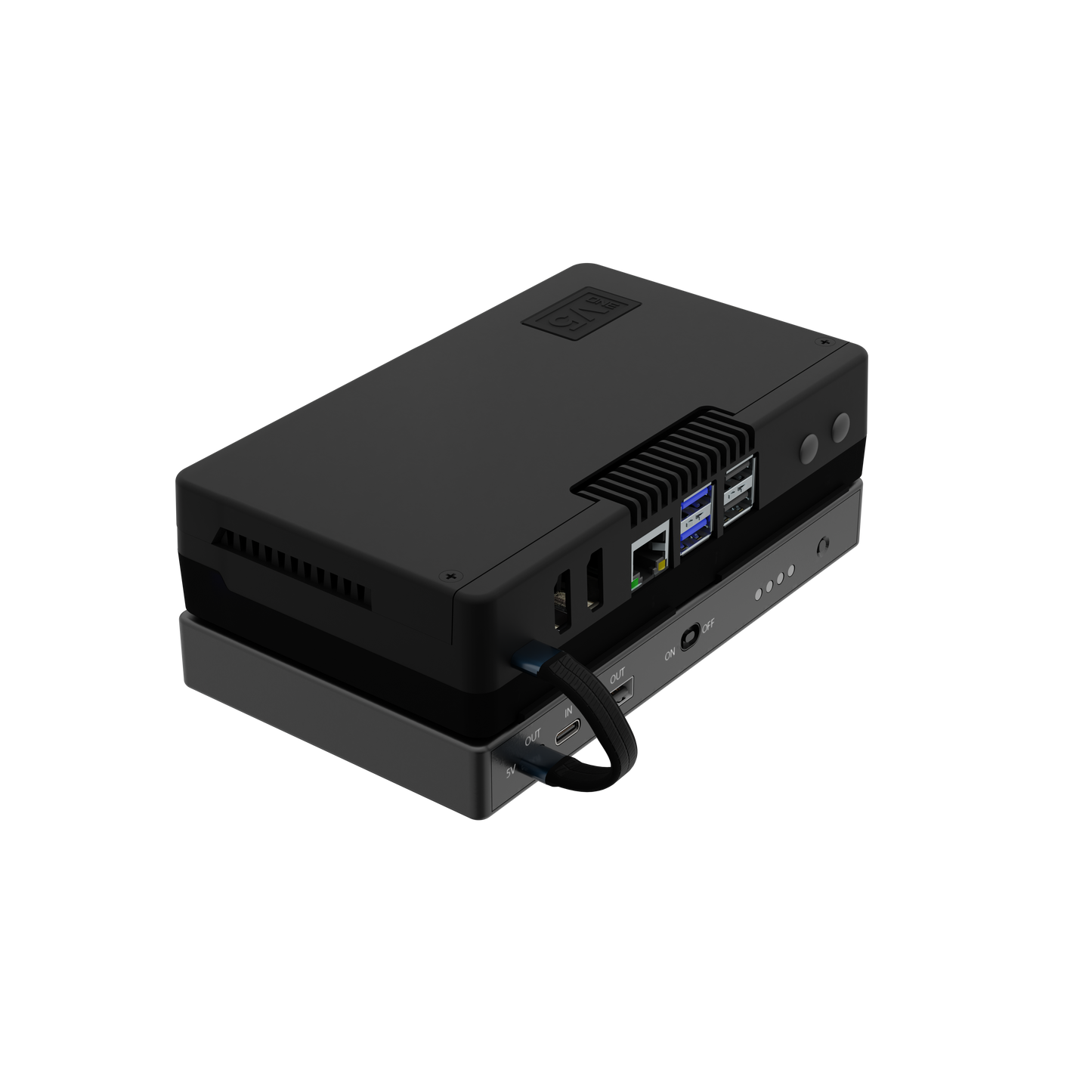 Argon PWR 27W UPS 10 000 mAh pro Raspberry Pi 5 – pohled na záložní napájecí jednotku