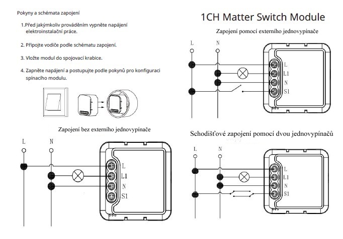 Mini Matter 1CH – schéma zapojení
