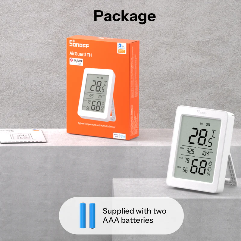 Balení včetně 2× AAA baterií