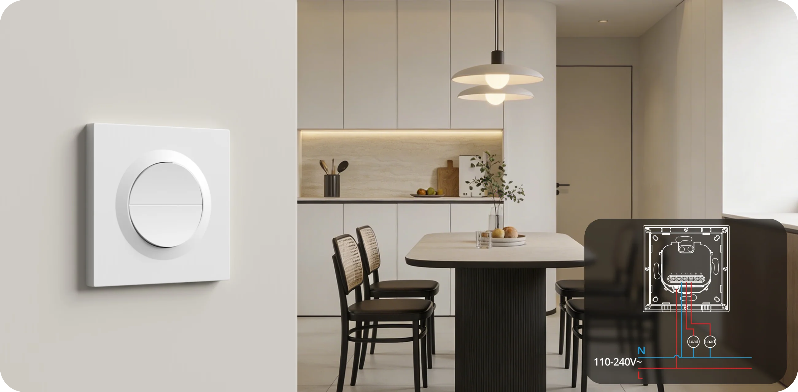 Sonoff Orb-MW2 – ilustrace funkcí a režimů ovládání (včetně Detach Relay)