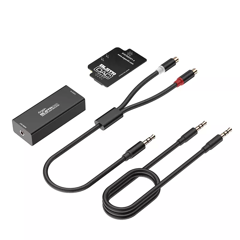 Argon BLSTR DAC modul – pohled na desku s audio výstupem a konektory