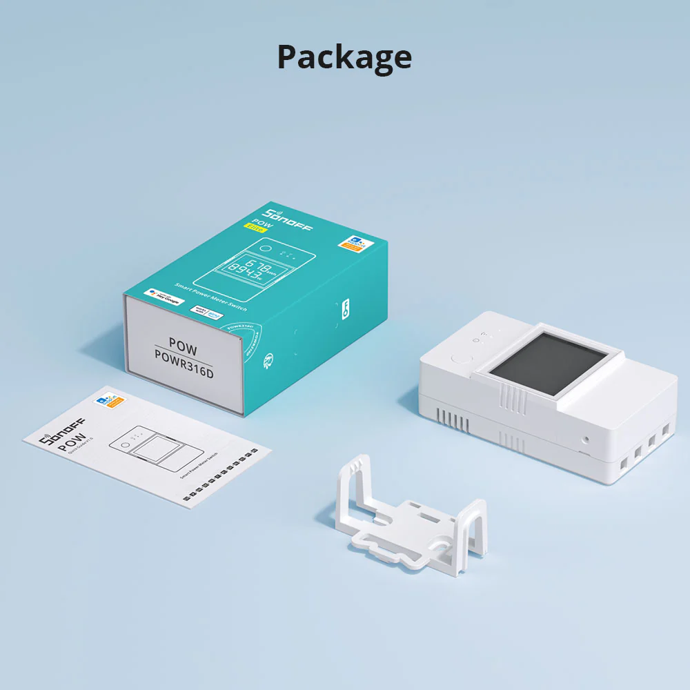 Rozměry Sonoff POWR320D POW Elite