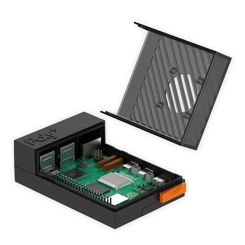 Argon Poly+ 5 Case – černé plastové pouzdro pro Raspberry Pi 5