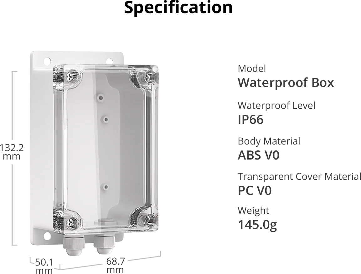 Sonoff IP66 – rozměry a technické parametry