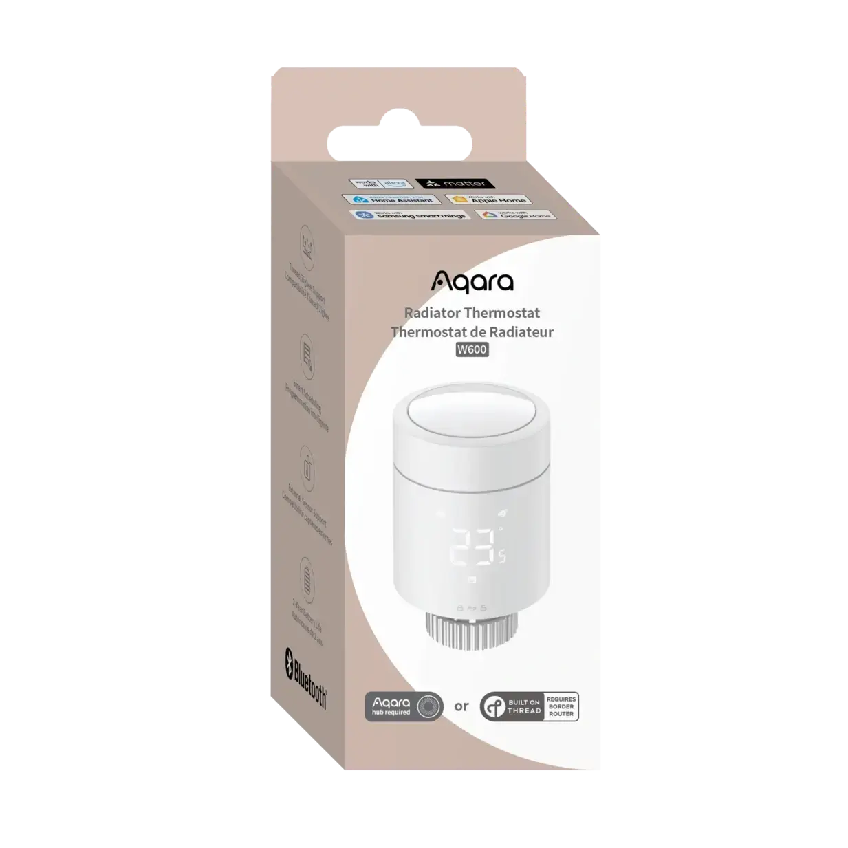 AQARA W600 – detail těla hlavice, otočný LED displej