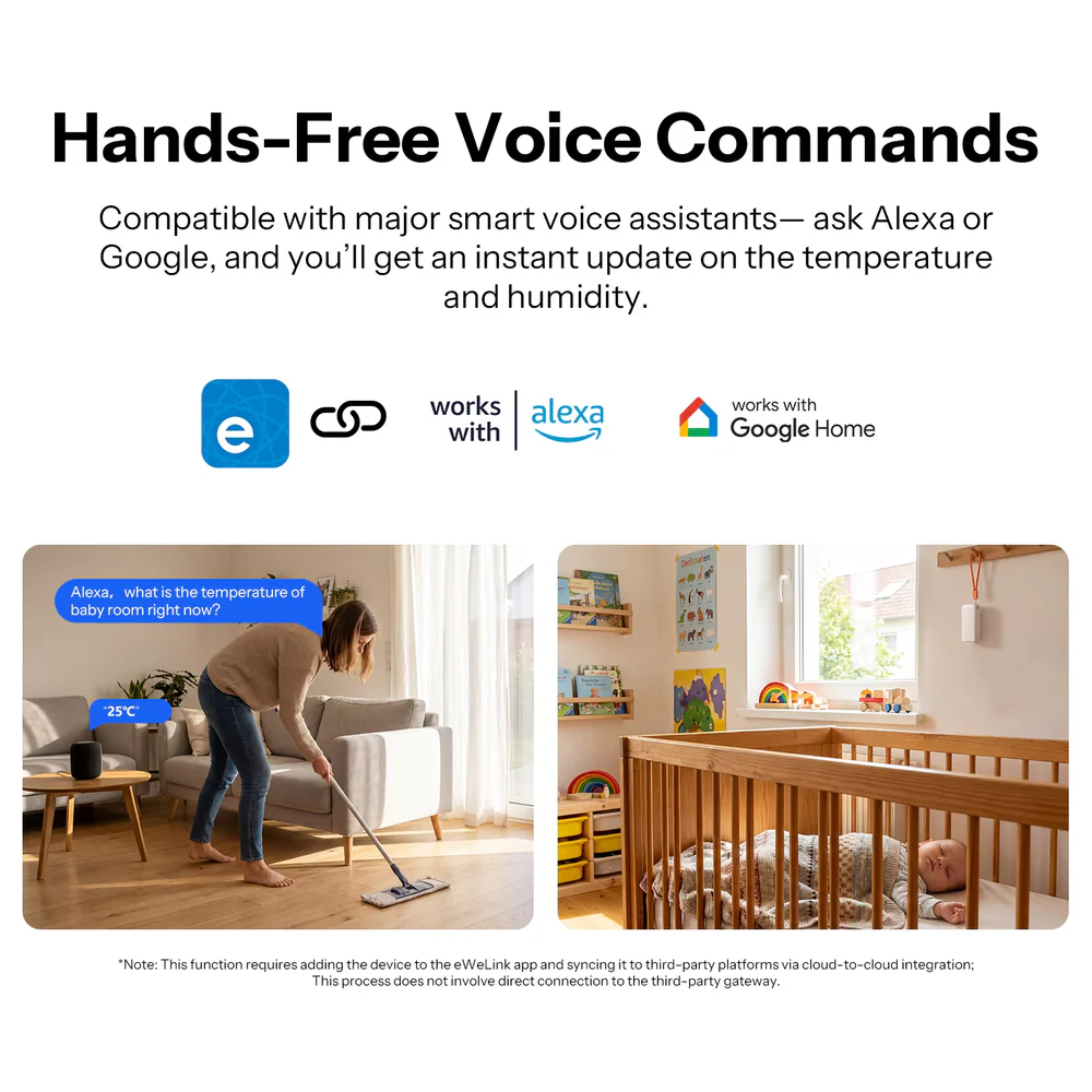Hlasové ovládání přes Alexa a Google Home se zobrazením teploty v dětském pokoji