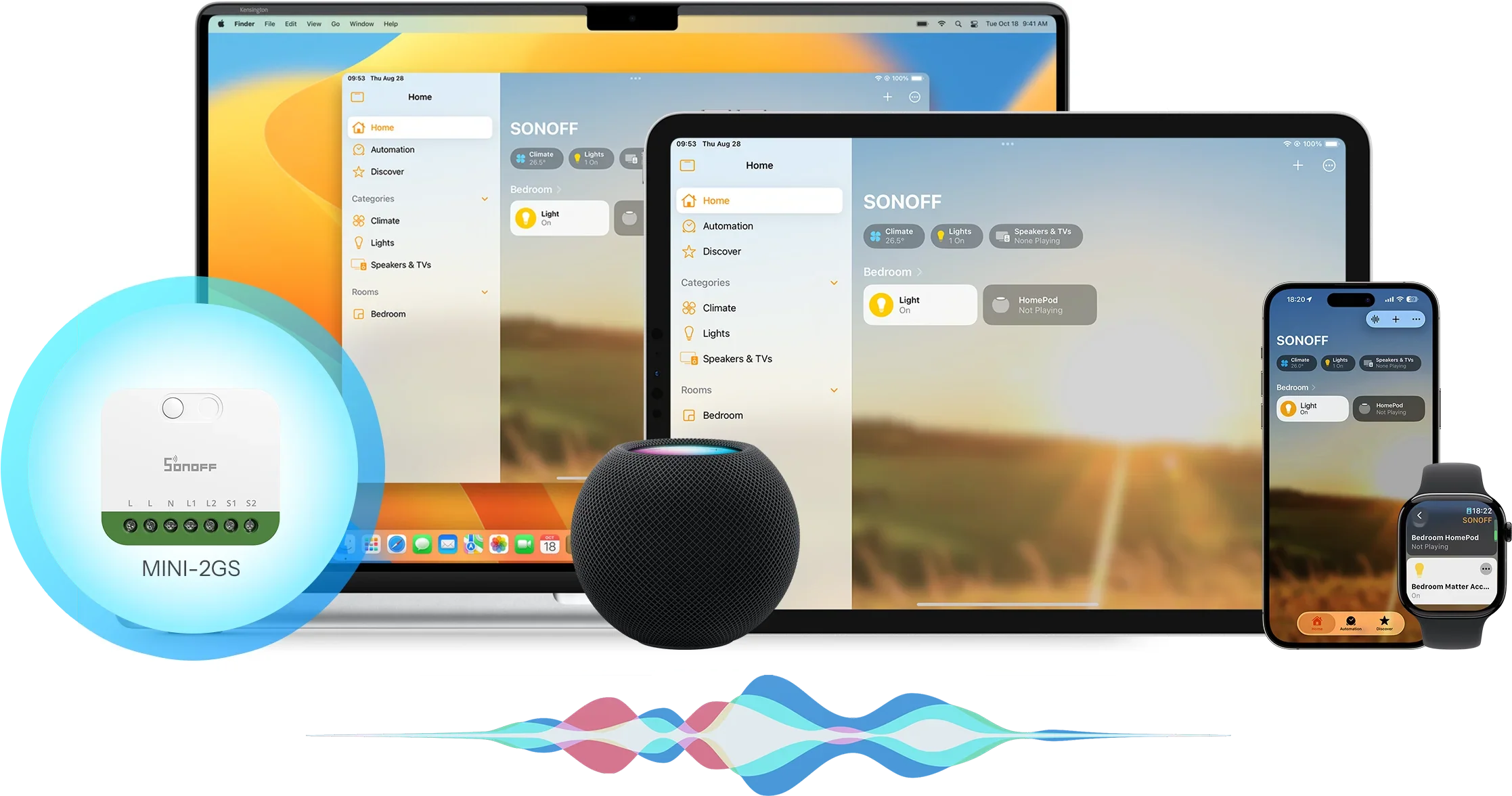 Ovládání přes aplikaci a hlasové asistenty