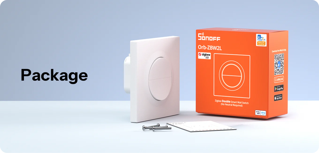 Sonoff Orb-ZBW2L – detail osazení do instalační krabice a finální montáž na stěnu