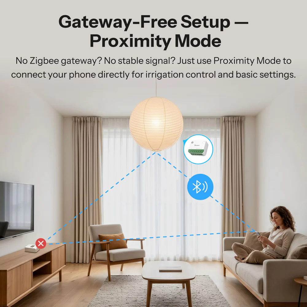 Proximity Mode pro ovládání MINI-ZB1GSP přímo z telefonu přes Bluetooth bez Zigbee brány