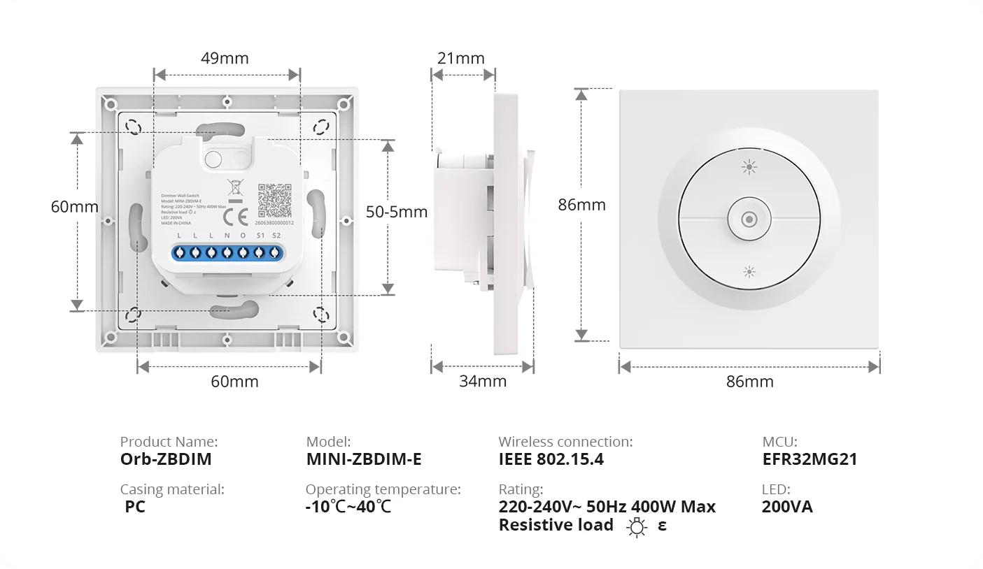 Sonoff Orb-ZBDIM – párování a integrace do Zigbee systému (ilustrační obrazovky/diagram)