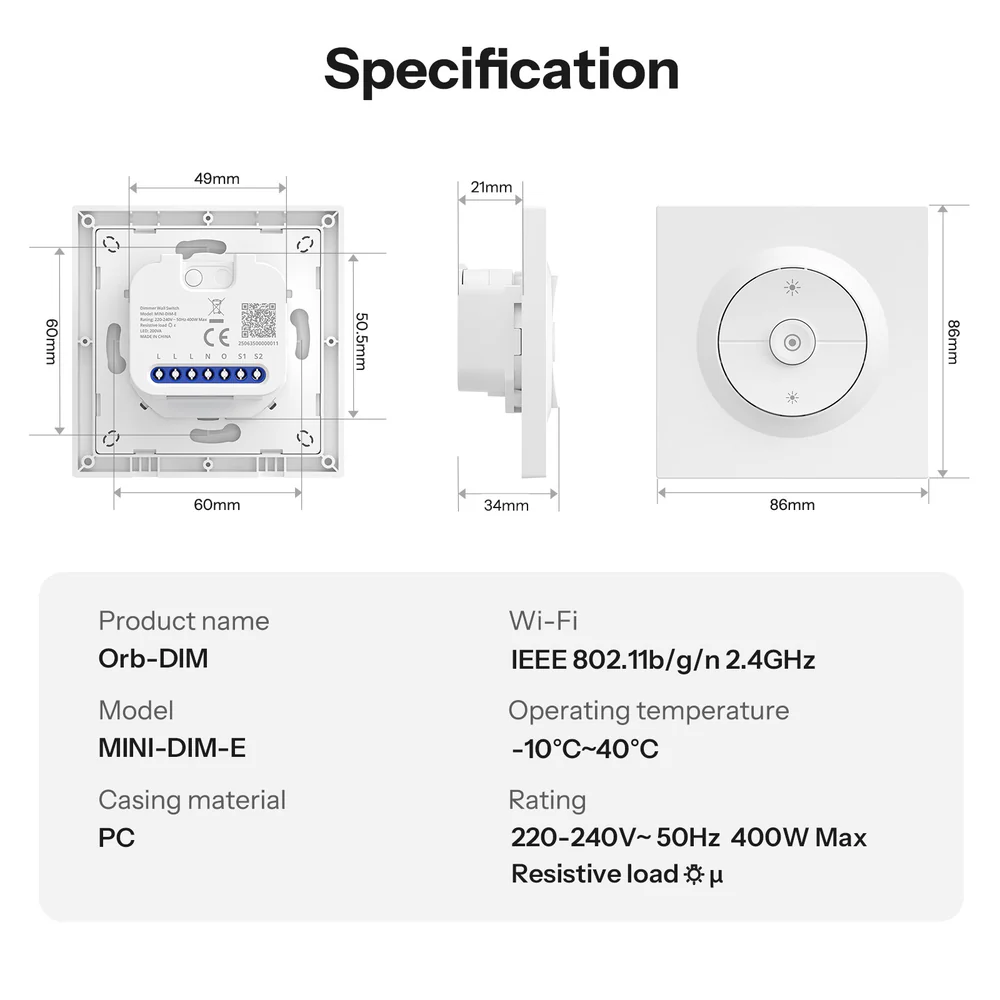 Sonoff Orb-DIM – párování a indikace stavů LED